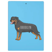 Rottweiler cartoon illustratie klembord (Achterkant)