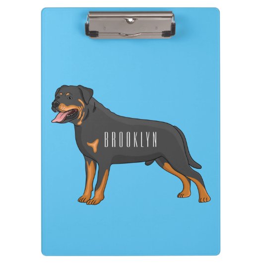 Rottweiler cartoon illustratie klembord (Voorkant)