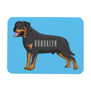 Rottweiler cartoon illustratie magneet