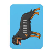 Rottweiler cartoon illustratie magneet (Verticaal)