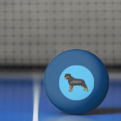Rottweiler cartoon illustratie pingpongbal (Net)