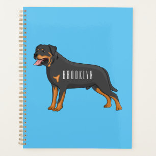 Rottweiler cartoon illustratie planner