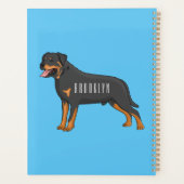 Rottweiler cartoon illustratie planner (Achterkant)