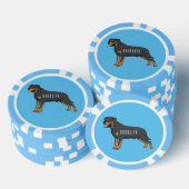 Rottweiler cartoon illustratie poker chips (Opstapeling)