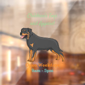 Rottweiler cartoon illustratie raamsticker (Vel 2)
