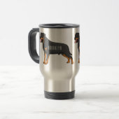 Rottweiler cartoon illustratie reisbeker (Voorkant links)