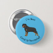 Rottweiler cartoon illustratie ronde button 5,7 cm (Voorkant /achterkant)