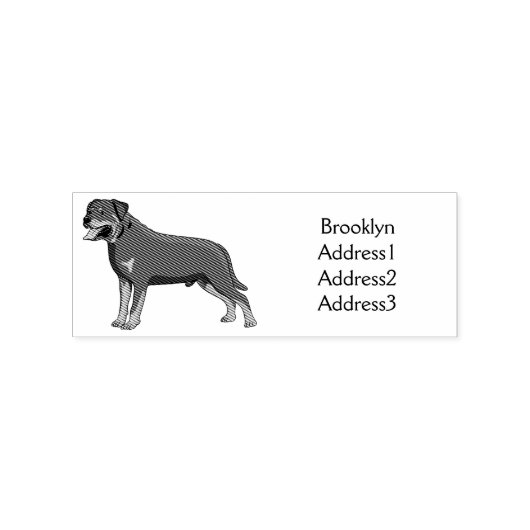 Rottweiler cartoon illustratie rubberstempel (Afrduk)