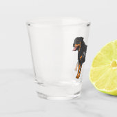 Rottweiler cartoon illustratie shot glas (Links)