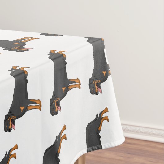 Rottweiler cartoon illustratie tafelkleed (Voorbeeld)