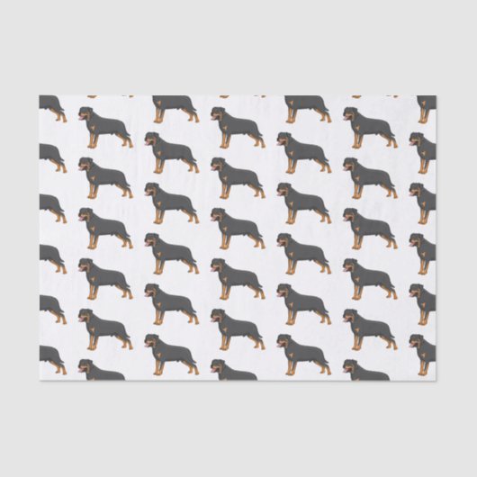 Rottweiler cartoon illustratie tissuepapier (Voorkant)