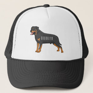 Rottweiler cartoon illustratie trucker pet