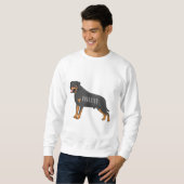 Rottweiler cartoon illustratie trui (Voorkant volledig)