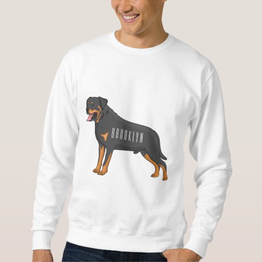 Rottweiler cartoon illustratie trui (Voorkant)