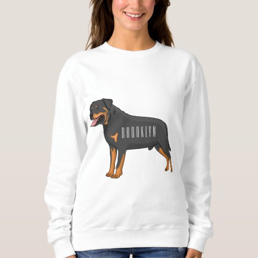 Rottweiler cartoon illustratie trui (Voorkant)