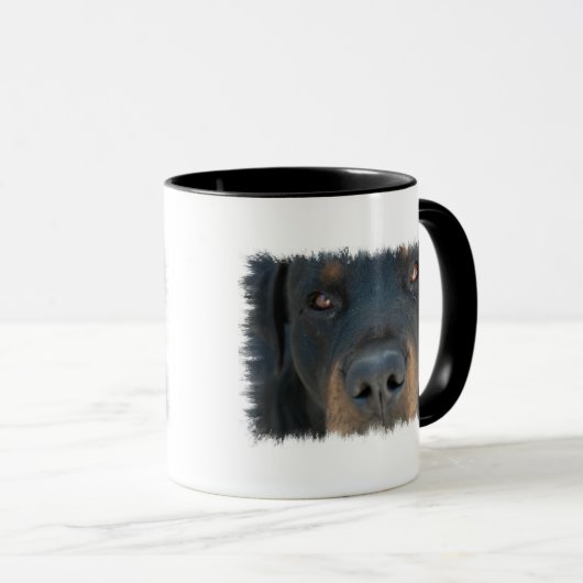 Rottweiler Ceramic Coffee Mok (Voorkant rechts)