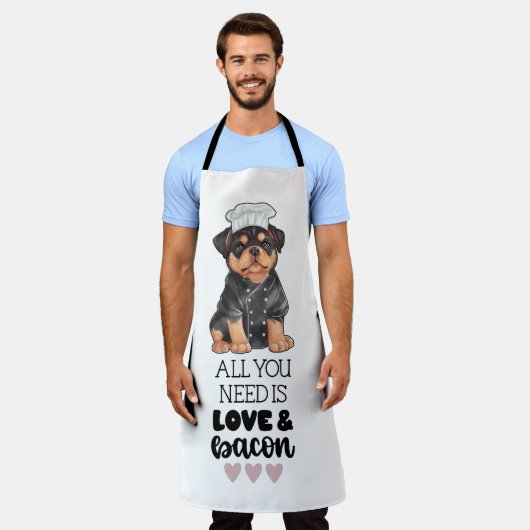 Rottweiler Chef Bacon & Love Schort (Gedragen)