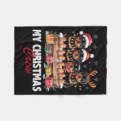 Rottweiler Christmas Crew Funny Dog Lovers Holiday Fleece Deken (Voorkant (Horizontaal))