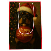 Rottweiler Christmas gift bag Medium Cadeauzakje (Achterkant)