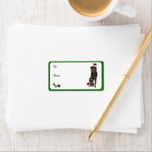 Rottweiler Christmas Gift Label Stickers (Insitu)