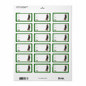 Rottweiler Christmas Gift Label Stickers (Full Sheet)
