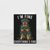 Rottweiler Christmas I'm Fine Everything Is Fine Kaart (Voorkant)