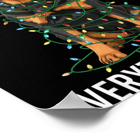 Rottweiler Christmas I'm Fine Everything Is Fine  Poster (Hoek)