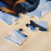 Rottweiler Christmas Lighthouse Holiday Legpuzzel (Zijkant)