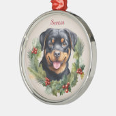 Rottweiler Christmas Pet Memorial Hondenras Metalen Ornament (Links)