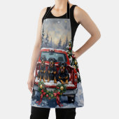 Rottweiler Christmas Red Truck Holiday Schort (Insitu)