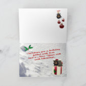 Rottweiler Christmas Snow Scene Wenskaart Feestdagen Kaart (Binnen)