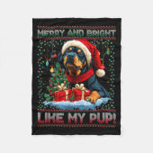 Rottweiler Christmas Tree Decorations Dog Lover Xm Fleece Deken (Voorkant)
