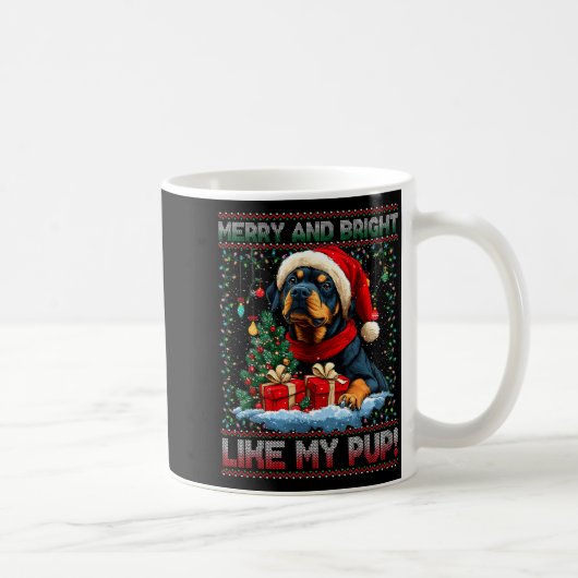 Rottweiler Christmas Tree Decorations Dog Lover Xm Koffiemok (Rechts)