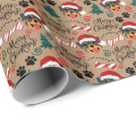 Rottweiler Christmas Wrapping Paper Cadeaupapier<br><div class="desc">Rottweiler kerstinpakpapier. Papierkleur is bruin. Verkrijgbaar in meerdere kleuren,  maten en twee afwerkingen. www.hotpocketgraphics.com</div>