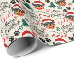 Rottweiler Christmas Wrapping Paper Cadeaupapier<br><div class="desc">Rottweiler kerstinpakpapier. De kleur van het papier is beige of crème. Verkrijgbaar in meerdere kleuren,  maten en twee afwerkingen. www.hotpocketgraphics.com</div>