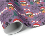 Rottweiler Christmas Wrapping Paper Cadeaupapier<br><div class="desc">Rottweiler kerstinpakpapier. De kleur van het papier is Paars. Verkrijgbaar in meerdere kleuren,  maten en twee afwerkingen. www.hotpocketgraphics.com</div>