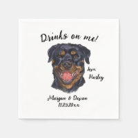 Rottweiler Cocktail servet