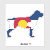 Rottweiler Colorado Vlag Sticker (Vel)