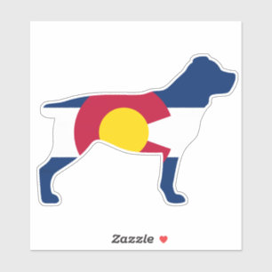 Rottweiler Colorado Vlag Sticker