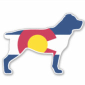 Rottweiler Colorado Vlag Sticker (Voorkant)