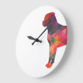 Rottweiler Colorful Geometric Pattern Silhouette Grote Klok (Hoek)