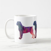 Rottweiler Colorful Geometric Pattern Silhouette Koffiemok (Links)