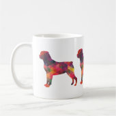 Rottweiler Colorful Geometric Pattern Silhouette Koffiemok (Links)