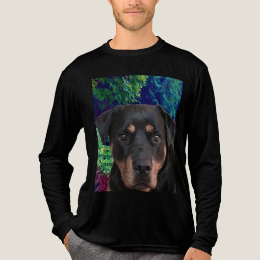Rottweiler, Confident Guardian Tri-Blend Shirt (Voorkant volledig)