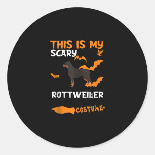 Rottweiler Costume Halloween Lazy Scary Dog Tank Ronde Sticker