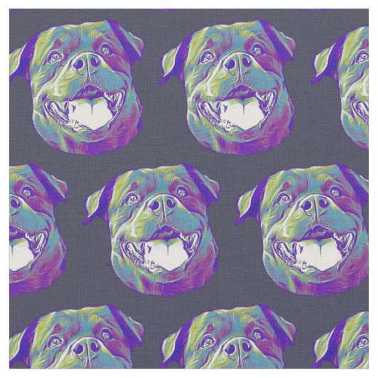 Rottweiler Custom Fabric Stof (Close Up)