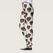 Rottweiler Cute Dog Lover Pattern Leggings (Links)