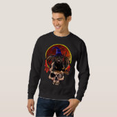 Rottweiler Cute Dog Witch Pumpkin Halloween Trui (Voorkant volledig)