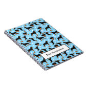 Rottweiler Cute Rotties Dogs Patroon Notitieboek (Rechterzijde)