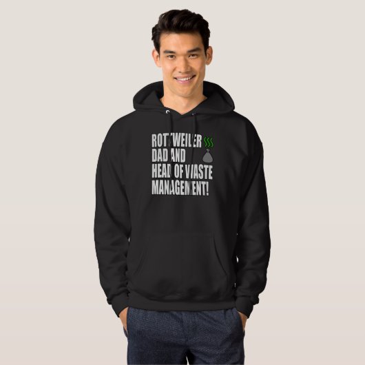Rottweiler Dad Funny Hoodie (Voorkant volledig)